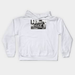 1953 Buick Super Riviera B/W Kids Hoodie